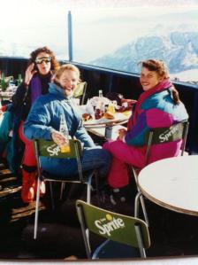 Lunch break skiing the Andes